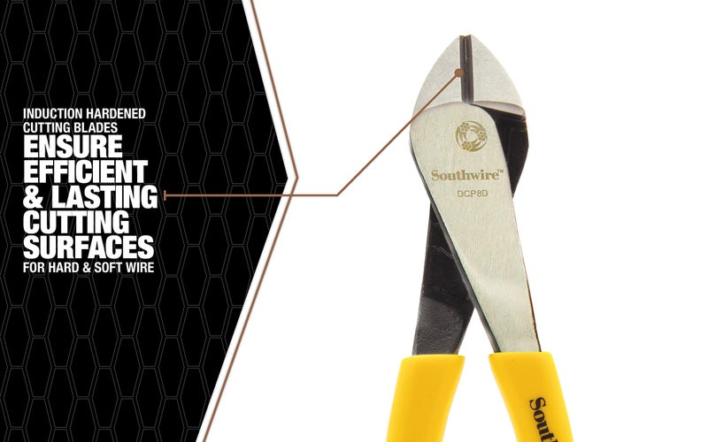 Southwire - 58289440 Tools & Equipment DCP8D 8-Inch High-Leverage Diagonal Cutting Pliers with Dipped Handles - Image 3